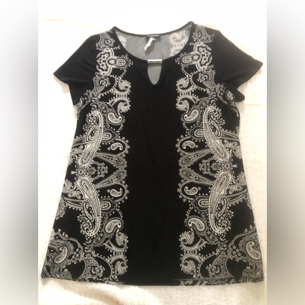 PerSeption Concept Monochrome Paisley Blouse